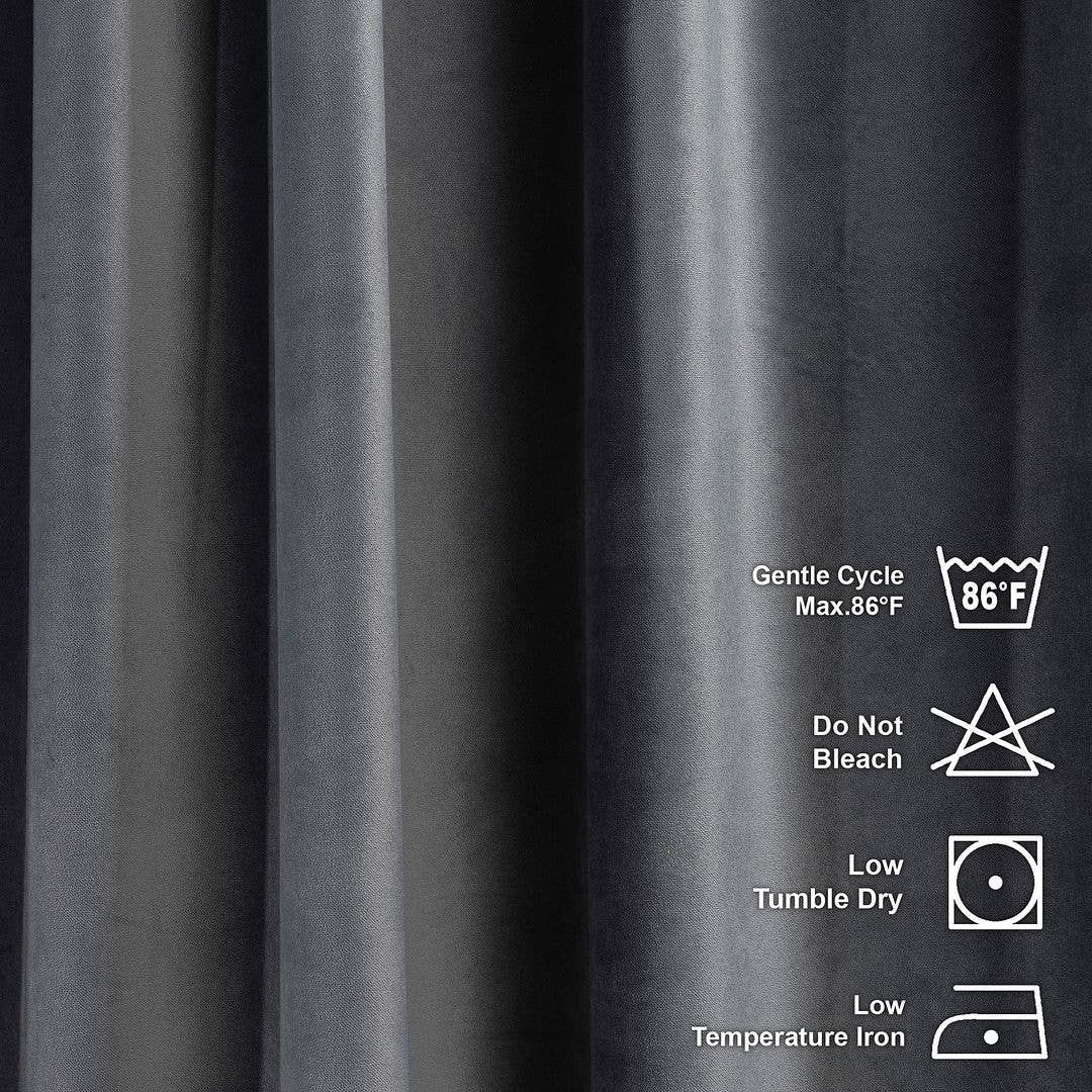 Bes Home Design – Engroshandel Gardin – 100 tommer brede og ekstra lange matterede fløjlsgardiner i specialmål33