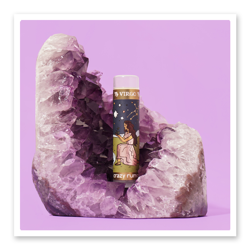 Crazy Rumors - Vente Baumes à lèvres - Baume à lèvres tout naturel, vegan, mélange Terre Vierge du zodiaque1