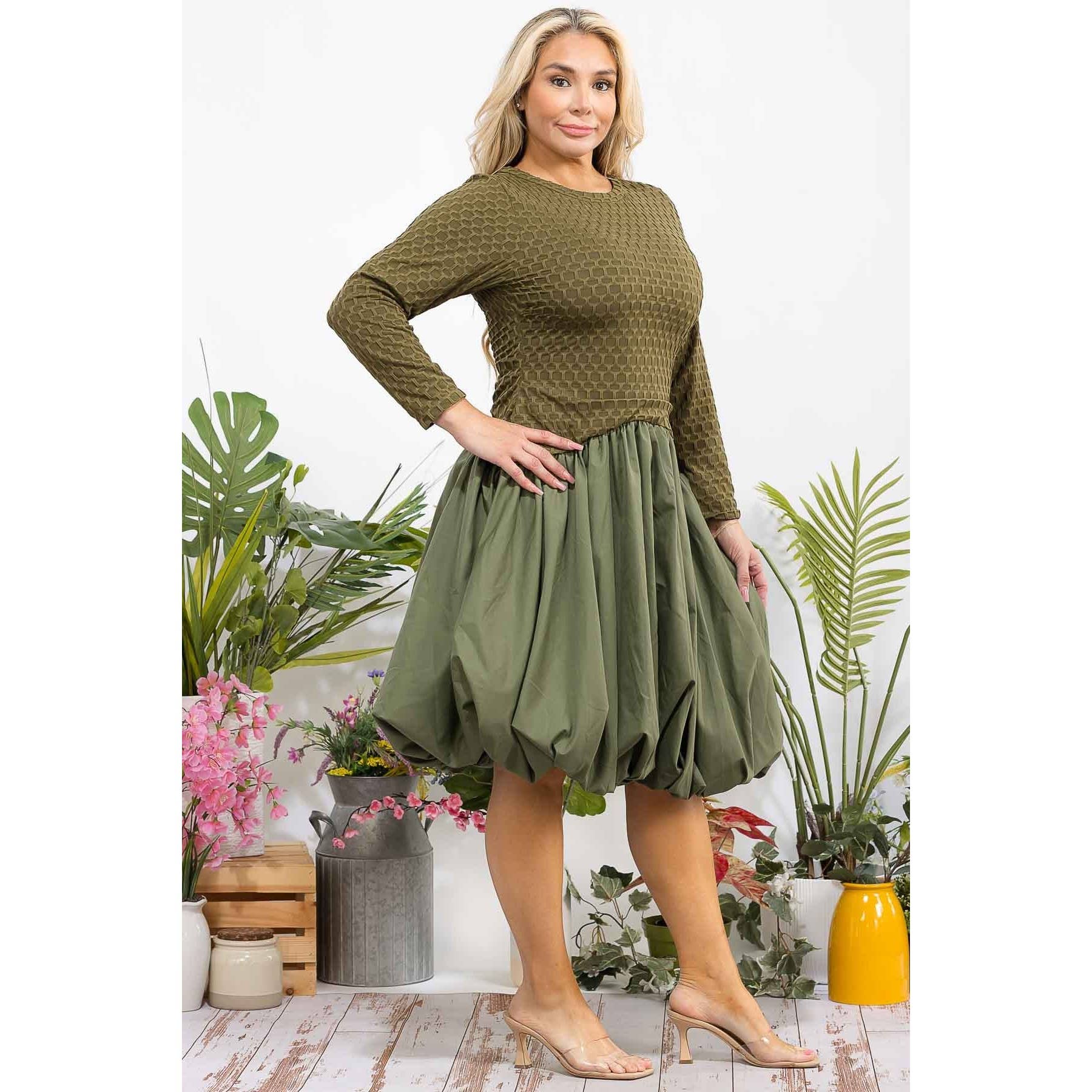 OLIVE PLUS BALLOON DRESS for wholesale on Faire2