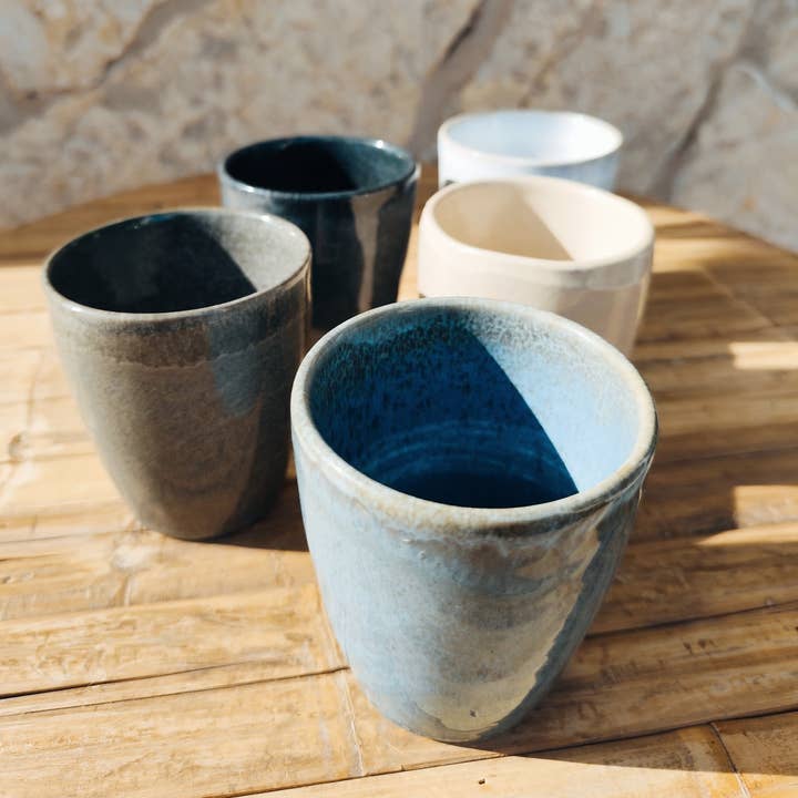 Maya Mallorca - Wholesale Decorative Tabletop Object - STONEWARE CERAMIC GLASS SET