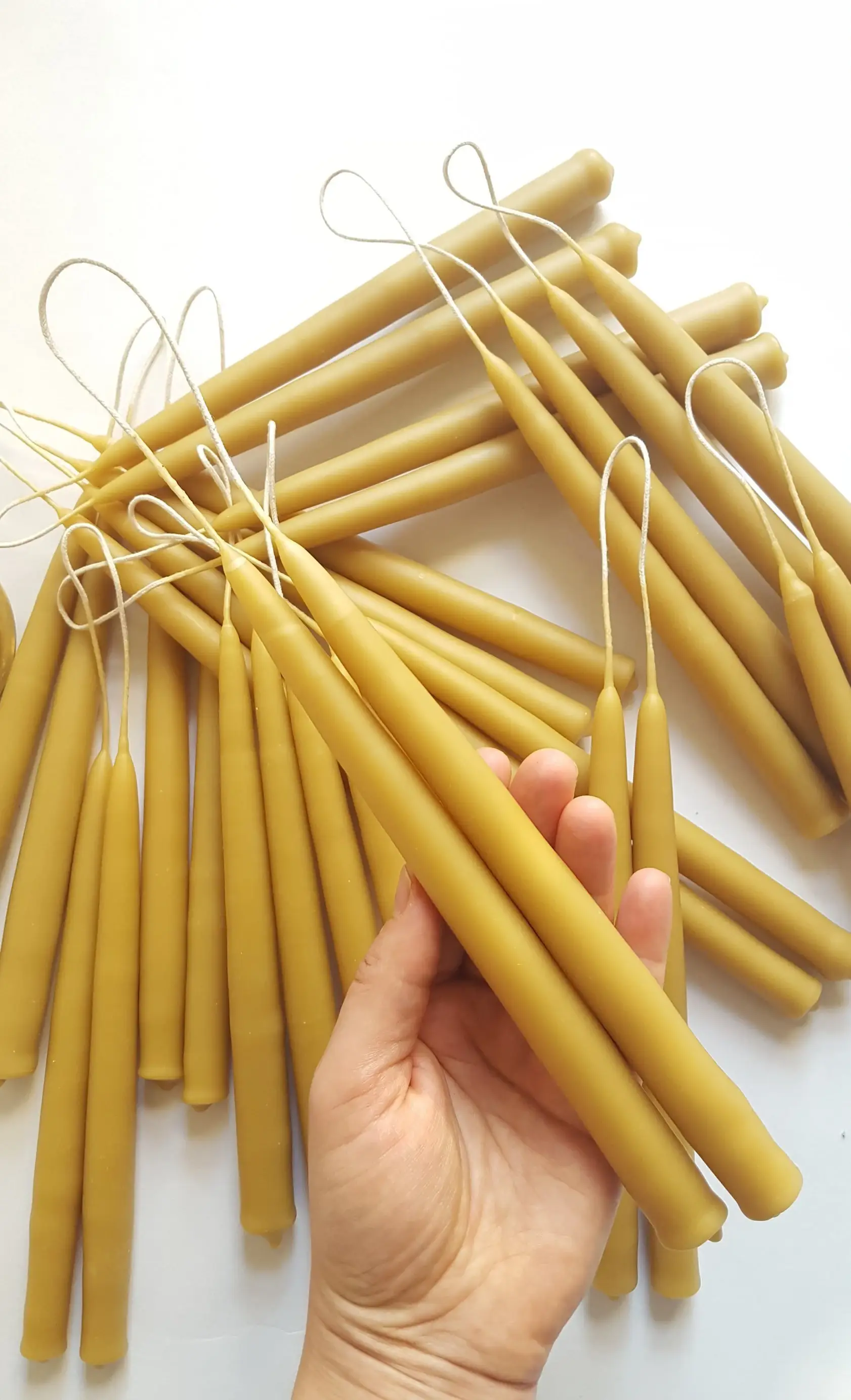 Five Bees Yard - Wholesale Taps toelopende kaars/kandelaar - Kegelvormige Bijenwaskaarsen - Aromatherapie Kaarsen - Bijenwas Kaars5