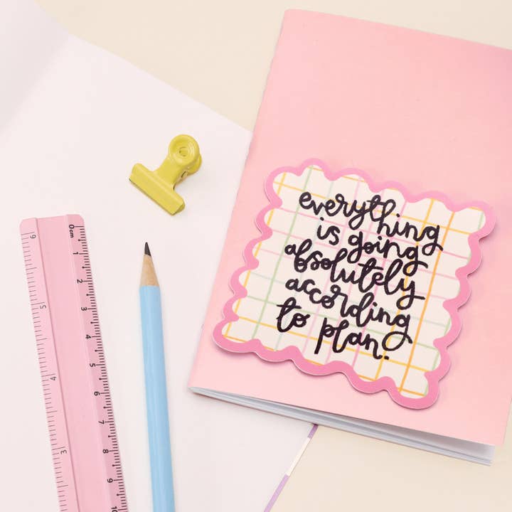 Vinyl Sticker - According to Plan for wholesale by Oh, Laura