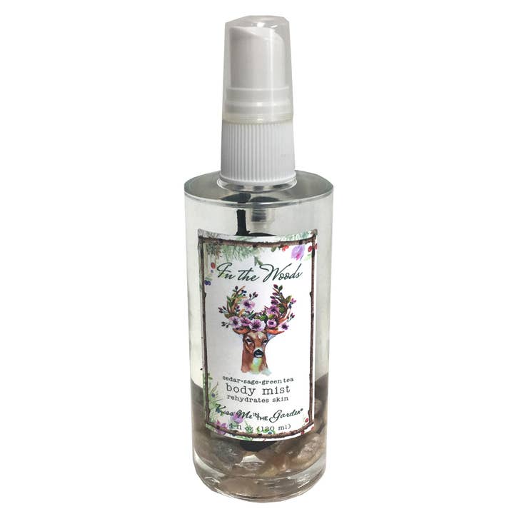 4 oz In The Woods Body Mist for wholesale by Kiss Me in the Garden