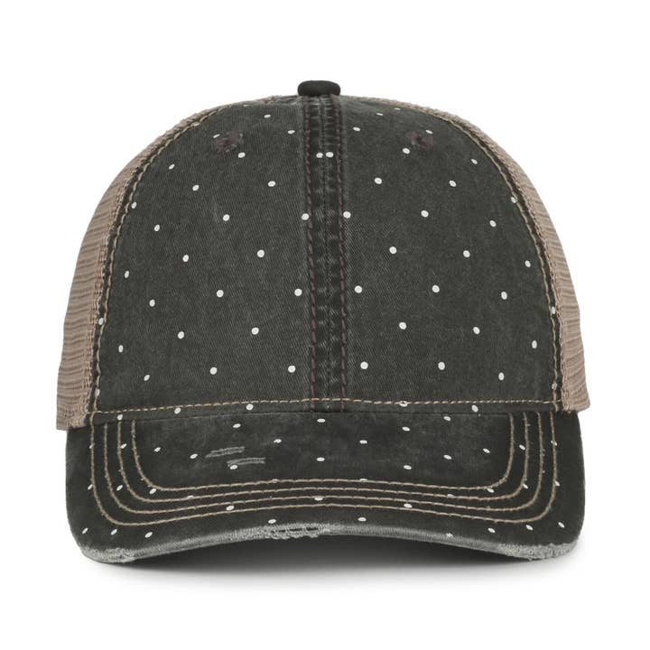 Outdoor Cap Tea-Stained Polka Dot Baseball Cap for wholesale by Outdoor Cap