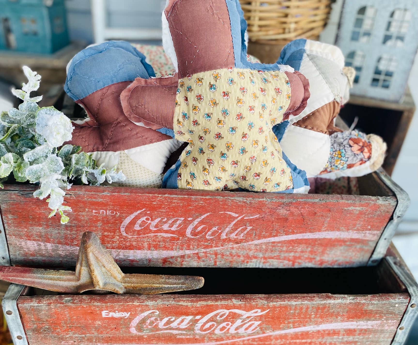 A Gnome on the Roam - Wholesale Christmas Decoration - Vintage Fabric Quilt Gingerbread Men Upcycled3