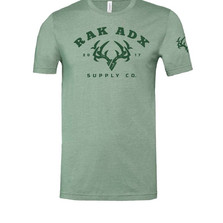 "Camiseta Heather Sage de Otoño Reckoning" para venta al por mayor de Rak•Adx Hunting Apparel