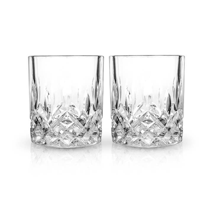 Viski - Wholesale Cocktail/Liquor Glass - Admiral™ Stemless Crystal Lowball Tumblers Set of 22
