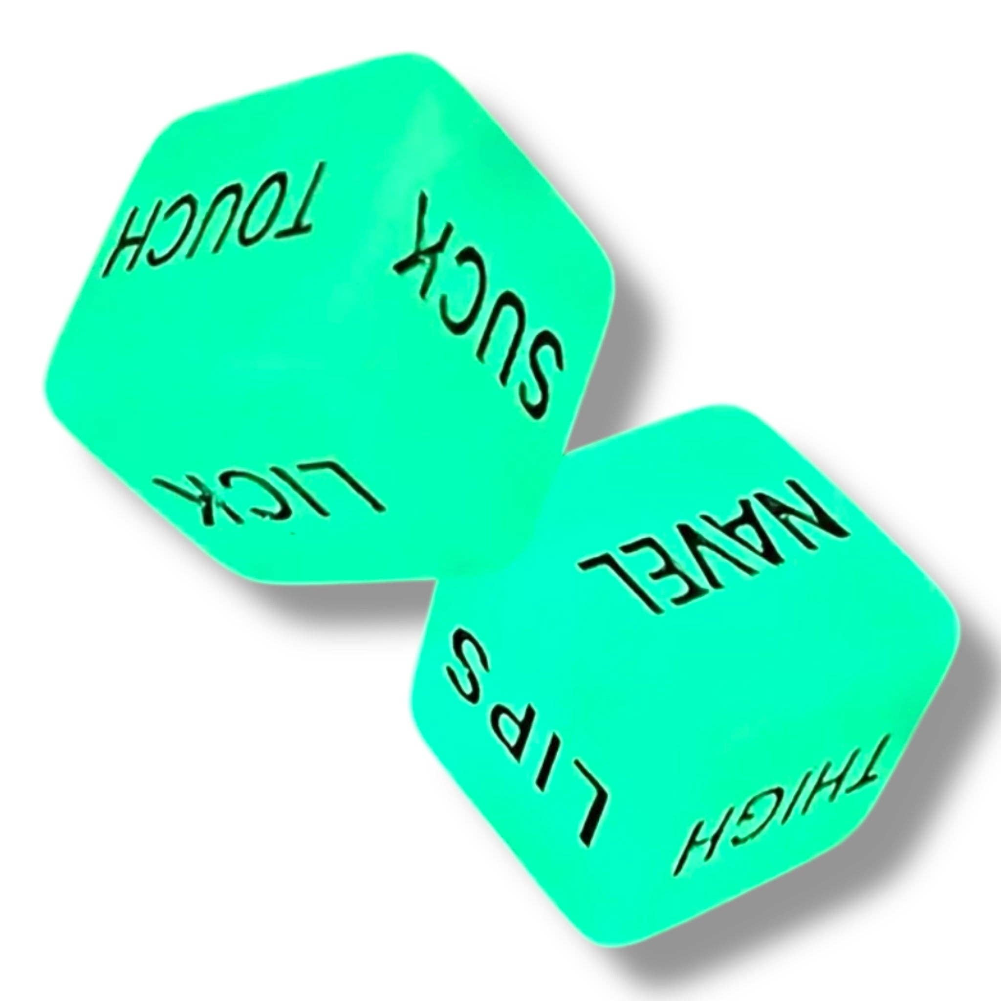 Kinky Pleasure - Vente Dé - Kinky Pleasure - T193 - Dés Érotiques Avec Texte - 2 Pièces - Brille Dans Le Noir0