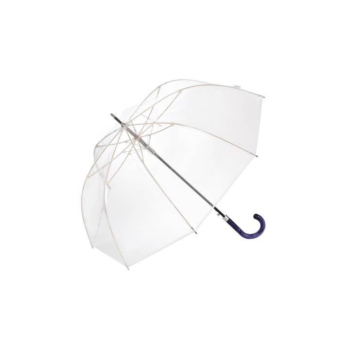 Clima Umbrellas - Wholesale Umbrella - Women's - “Aqua” Transparent Long Auto Umbrella | Marbled handle5