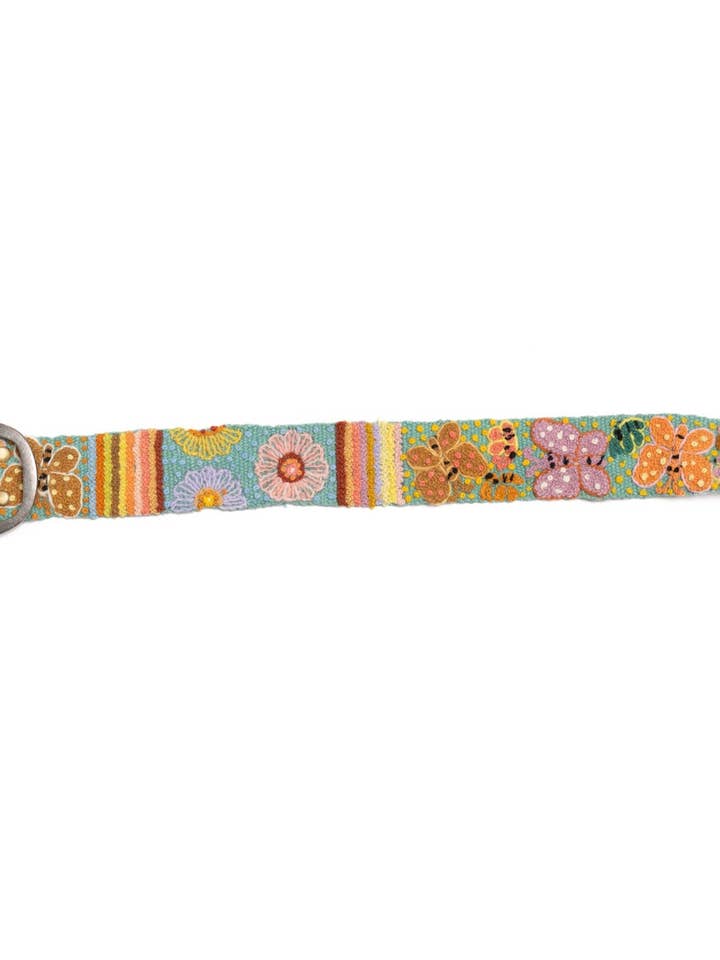 Met de hand geborduurde riem met vlinder voor wholesale door Madeline Parks®