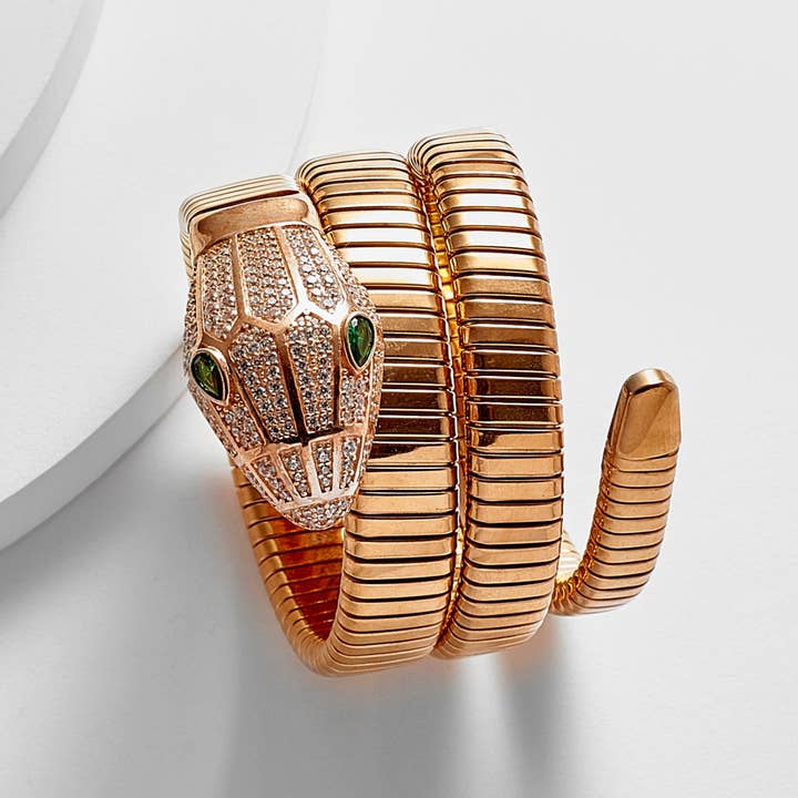 Kosa Jewels - Wholesale Cuff Bracelet - Kayle Snake Flexible Wraparound Bracelet2