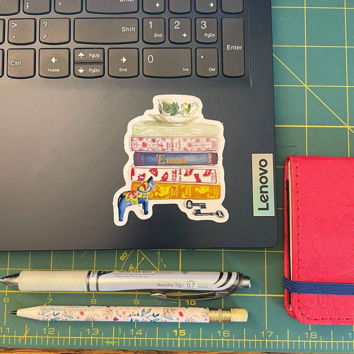 Hen and Chick Art - Wholesale Sticker - Jane Austen Book Stack Sticker4