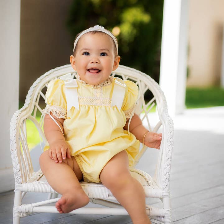 Posh Pickle - Wholesale Bodysuit (Non-Footed) - Baby - Bristol Yellow Heirloom Bubble1