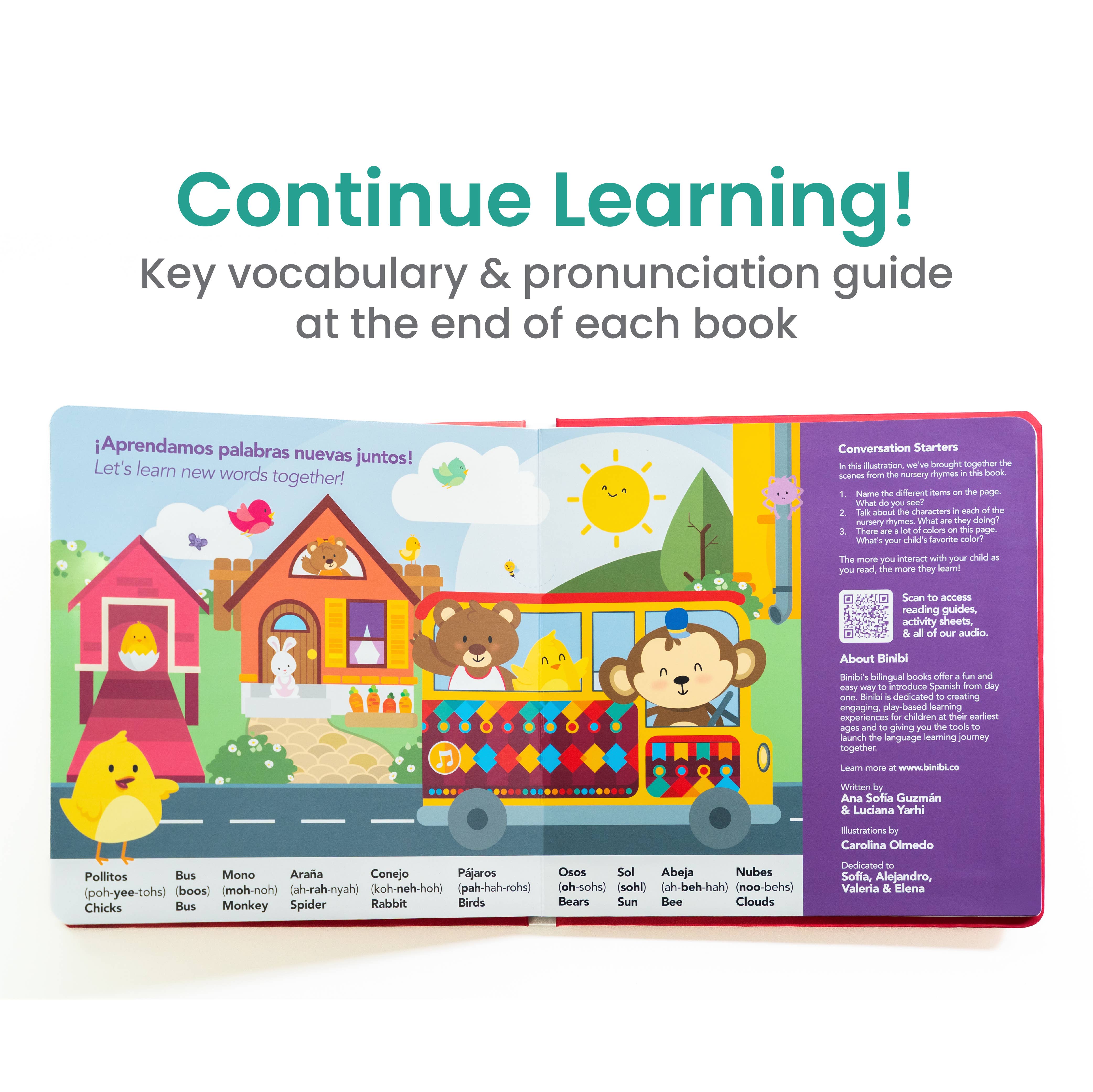 Binibi - Wholesale Baby & Toddler Book (0-2) - Los Pollitos Bilingual Musical Book: Spanish Nursery Rhymes3