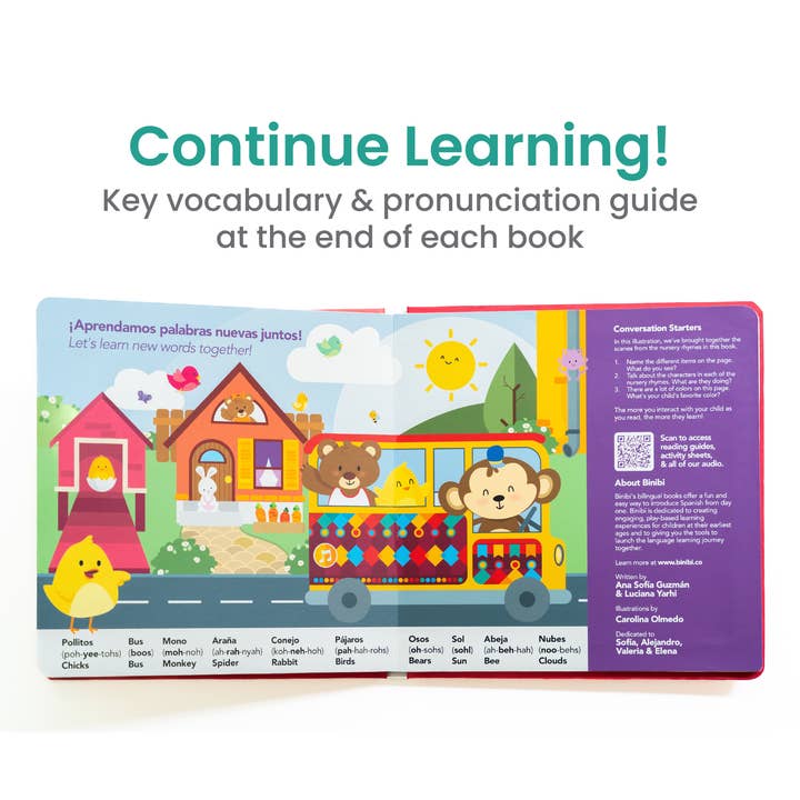 Binibi - Wholesale Baby & Toddler Book (0-2) - Los Pollitos Bilingual Musical Book: Spanish Nursery Rhymes3