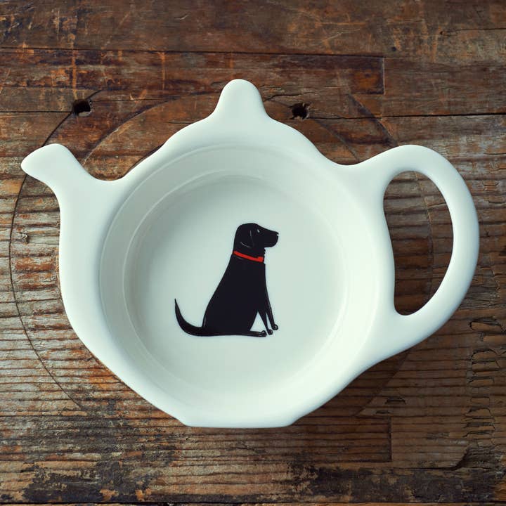 Teabag Dish - Black Labrador for wholesale by Sweet William Designs