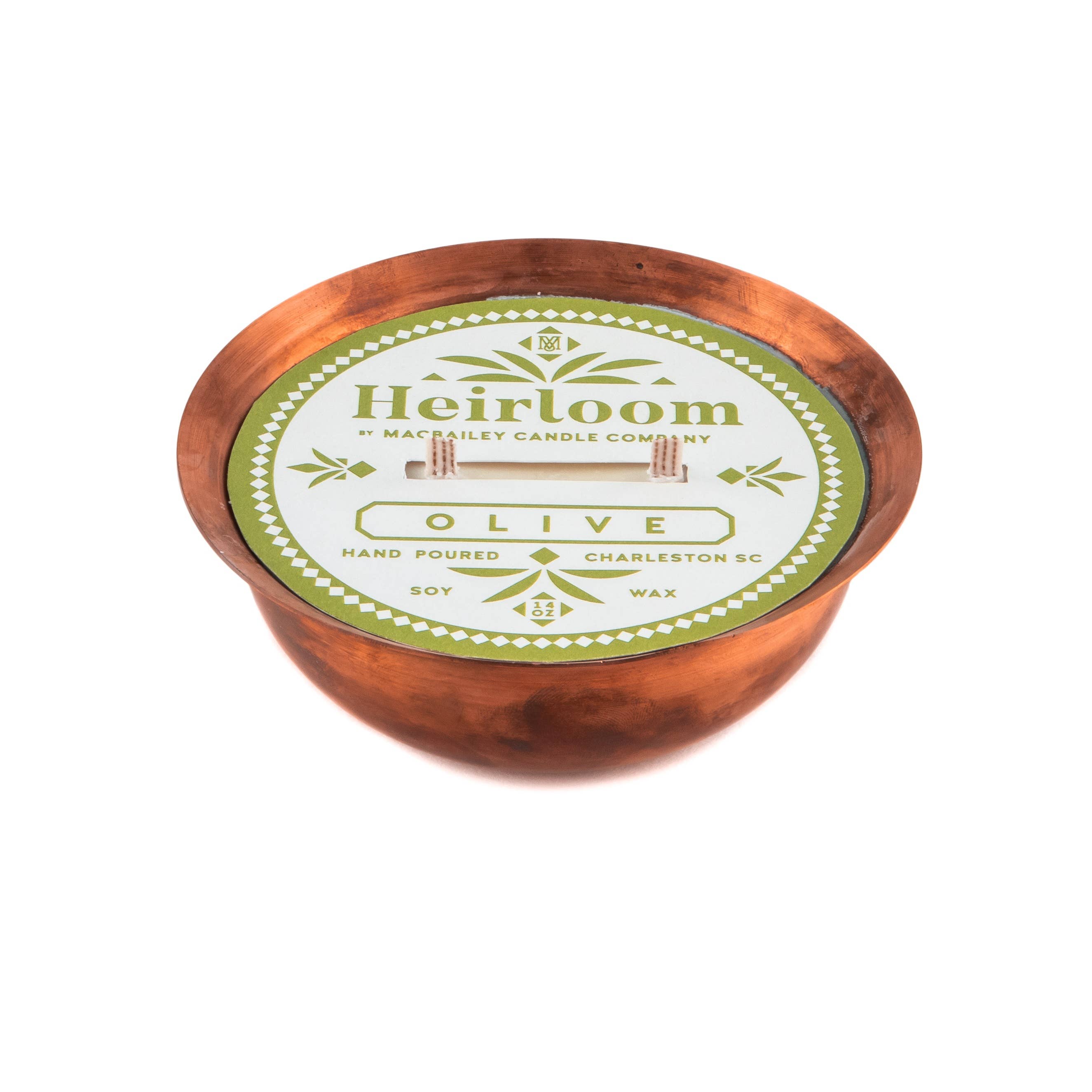 MacBailey Candle Company - Wholesale Kettle - Copper Kettle- Olive1