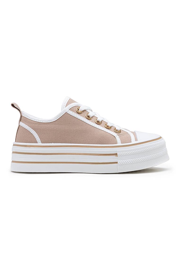 LADY GLORY - Wholesale Lifestyle Sneakers - Women's - Casual chic canvas platform sneakers6