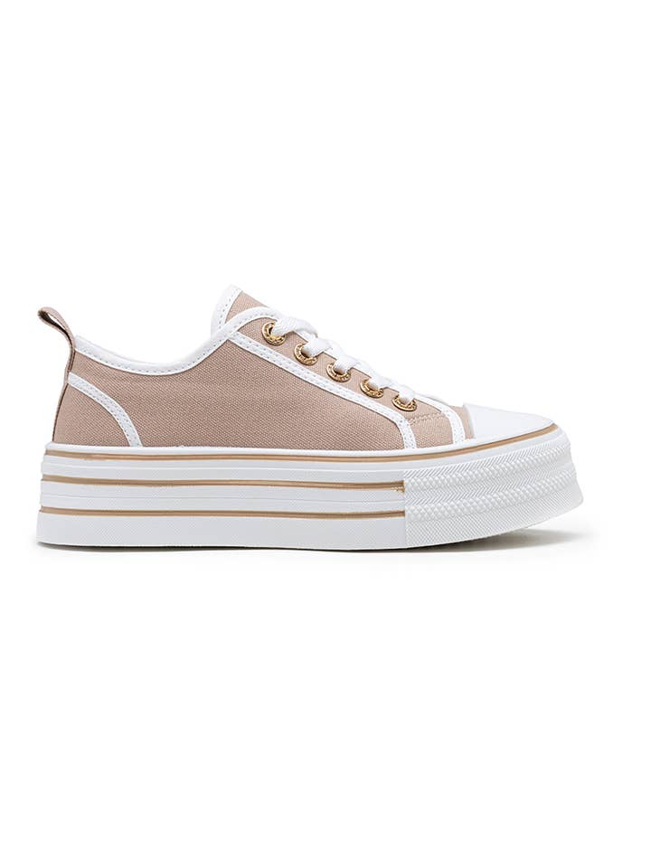 LADY GLORY - Wholesale Lifestyle Sneakers - Women's - Casual chic canvas platform sneakers6
