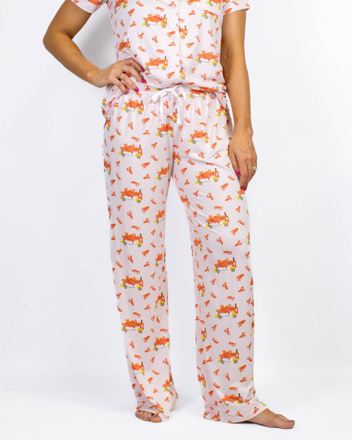 The Royal Standard – Großhandel Schlafanzughose – Damen – Ca C'est Bon Schlafhose   Hellrosa/Mehrfarbig   -Sortiert.0