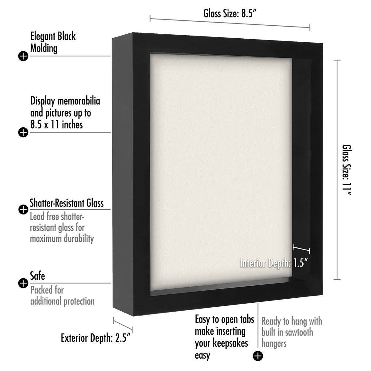 Americanflat - Wholesale Picture Frame - Americanflat Shadow Box Frame with Box Molding155