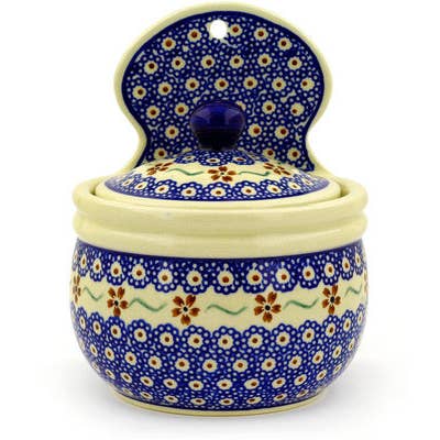 Pot mural 7" Thème Fleur Rouge Douce pour la vente par Polmedia Polish Pottery