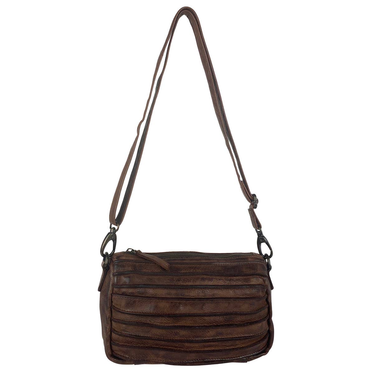 Arrigo - Wholesale Crossbody Bag - Women's - Arrigo Ladies Crossbody Shoulder Bag Washed Leather9