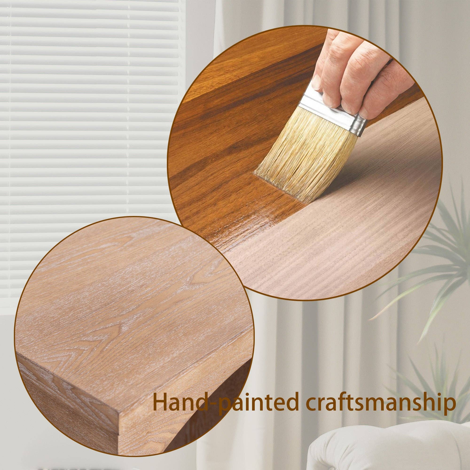 39F Inc. - Wholesale Console Table - Rustic 60" Archway Console Table - Natural Wood4