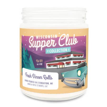 Fresh Dinner Rolls 9 oz. Candle, Wisconsin Candle for wholesale by Angela Rose Studios