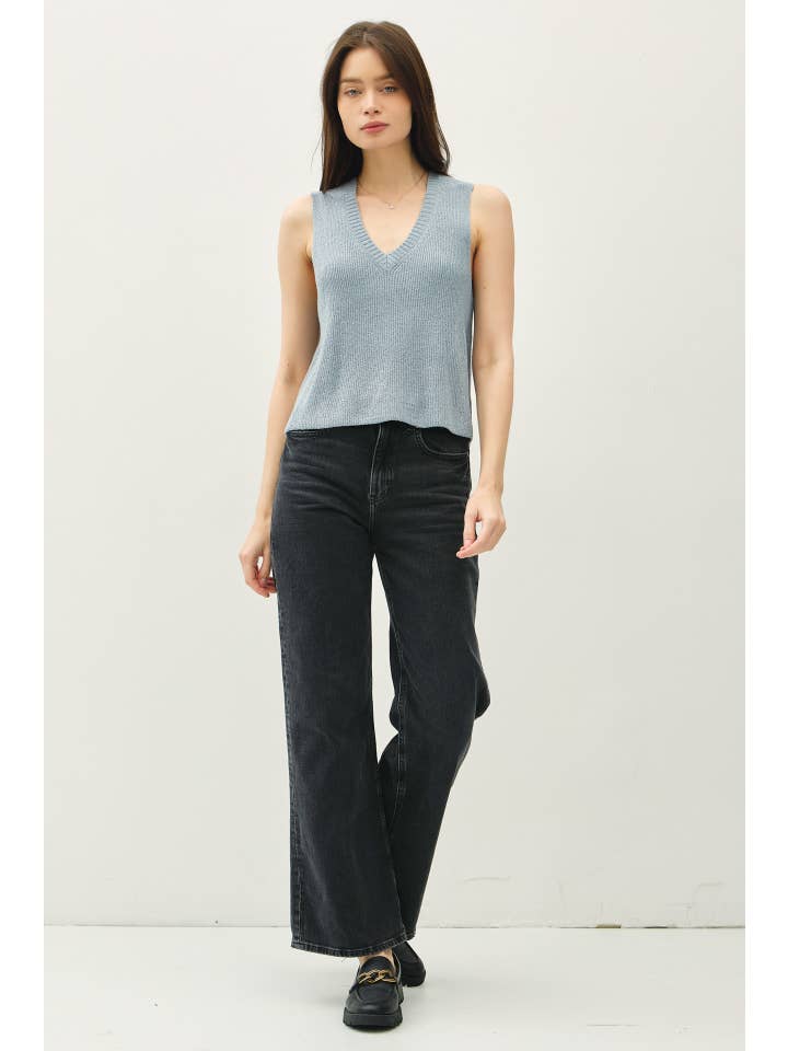 Be Cool - Wholesale Tank Top - Women's - CLEAN EDGE KNIT TANK W/ BOXY CROPPED CUT