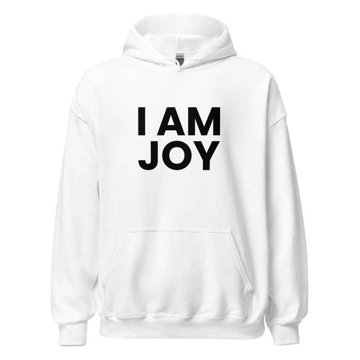 Sweat à capuche unisexe I Am Joy pour la vente par Love & Light Company