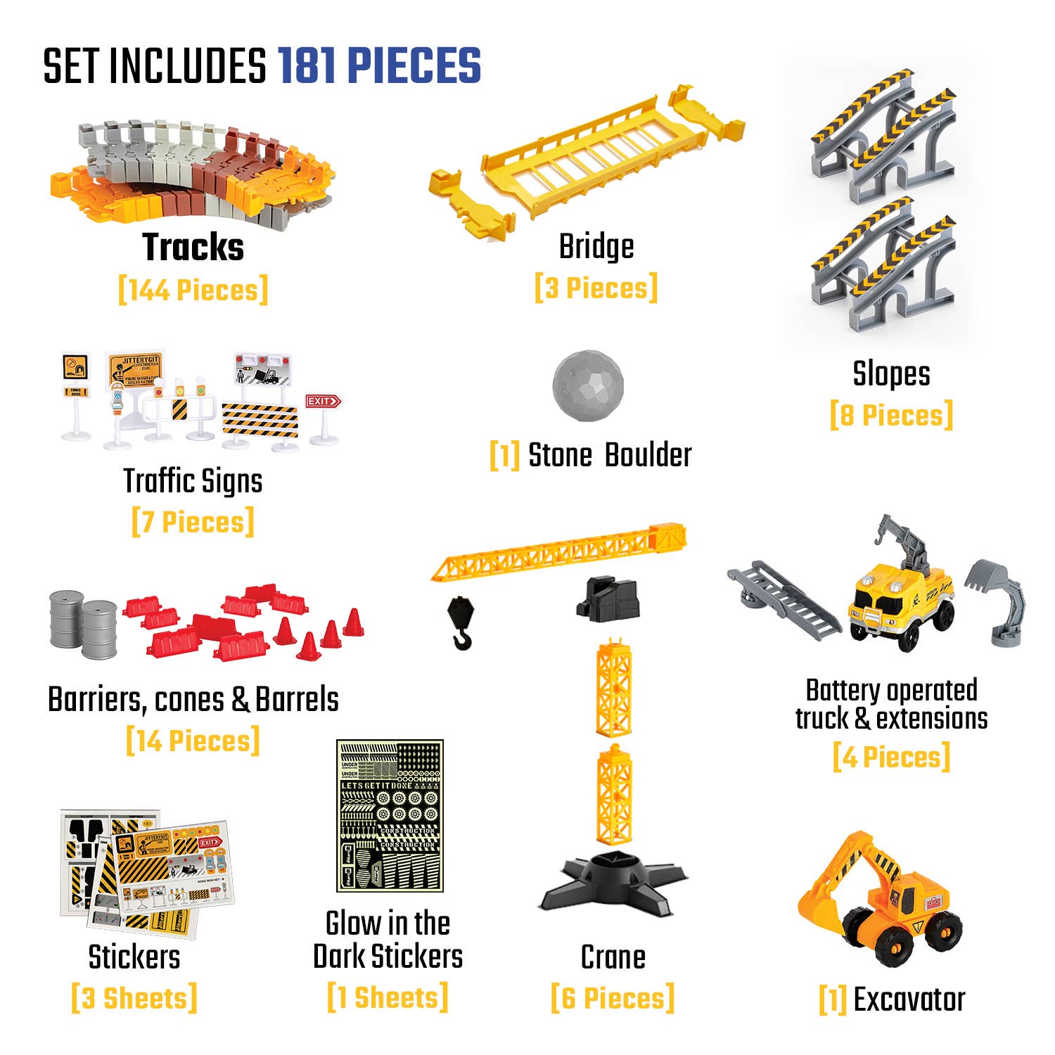 JitteryGit - Wholesale Toy Set - Kids - Construction Toy Track Car Set - STEM Glow in the Dark Toys7