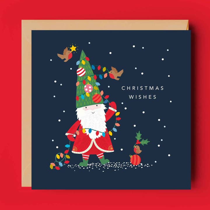 Carte de Noël Chapeau Arbre de Noël Père Noël pour la vente par Klara Hawkins