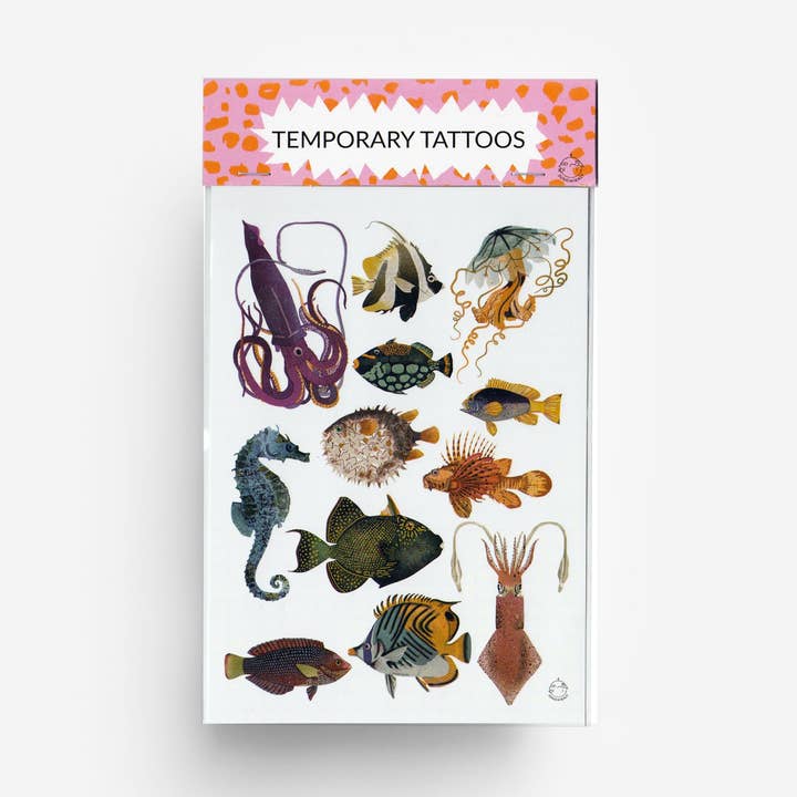 Fish Temporary Tattoos DIN A6 for wholesale by jungwiealt