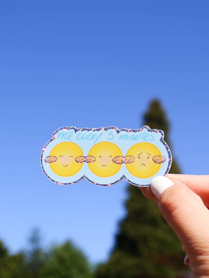 Mood Change - Holographic Vinyl Sticker for wholesale by Pinkalula