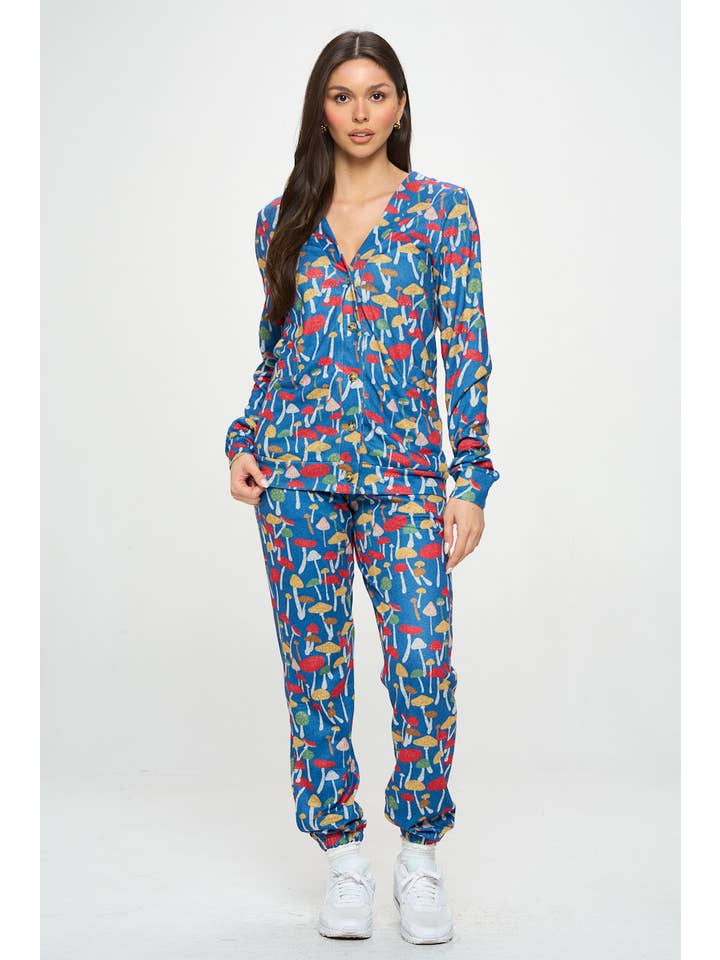 SM WARDROBE - Wholesale Pants - Women's - COLORFUL MUSHROOM TUNIC PANTS