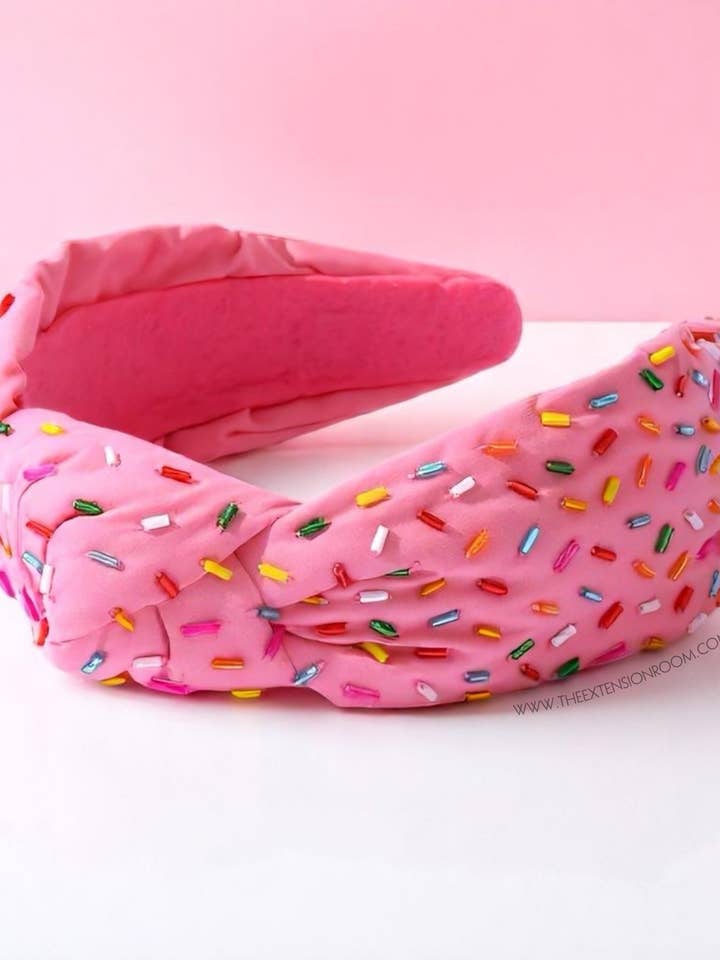 Diadema Rosa con Chispitas para venta al por mayor de The Extension Room