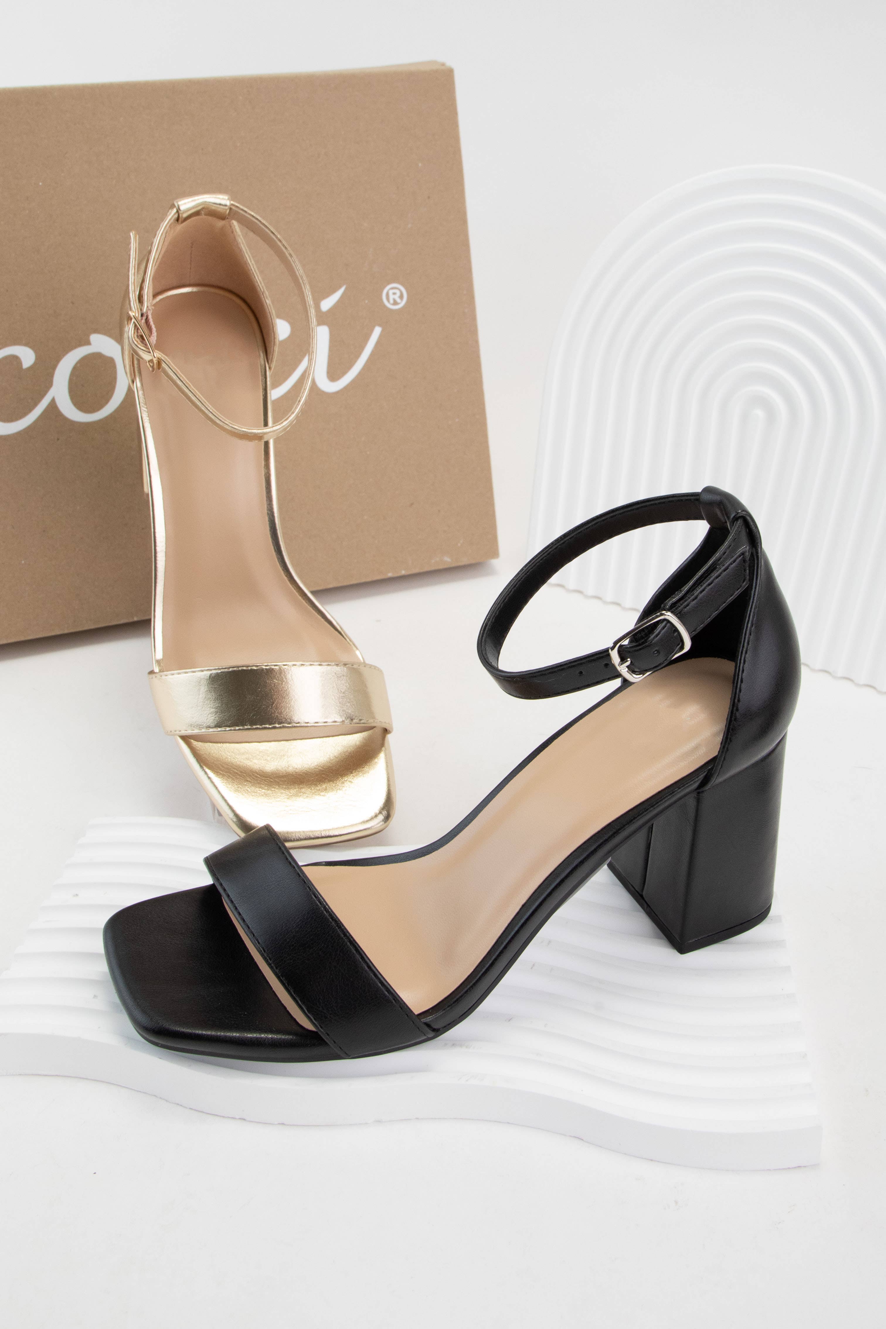 CCOCCI – wholesale High heels – Women’s – LARCH OPEN TOE ANKLE WRAP BLOCK PUMPS8