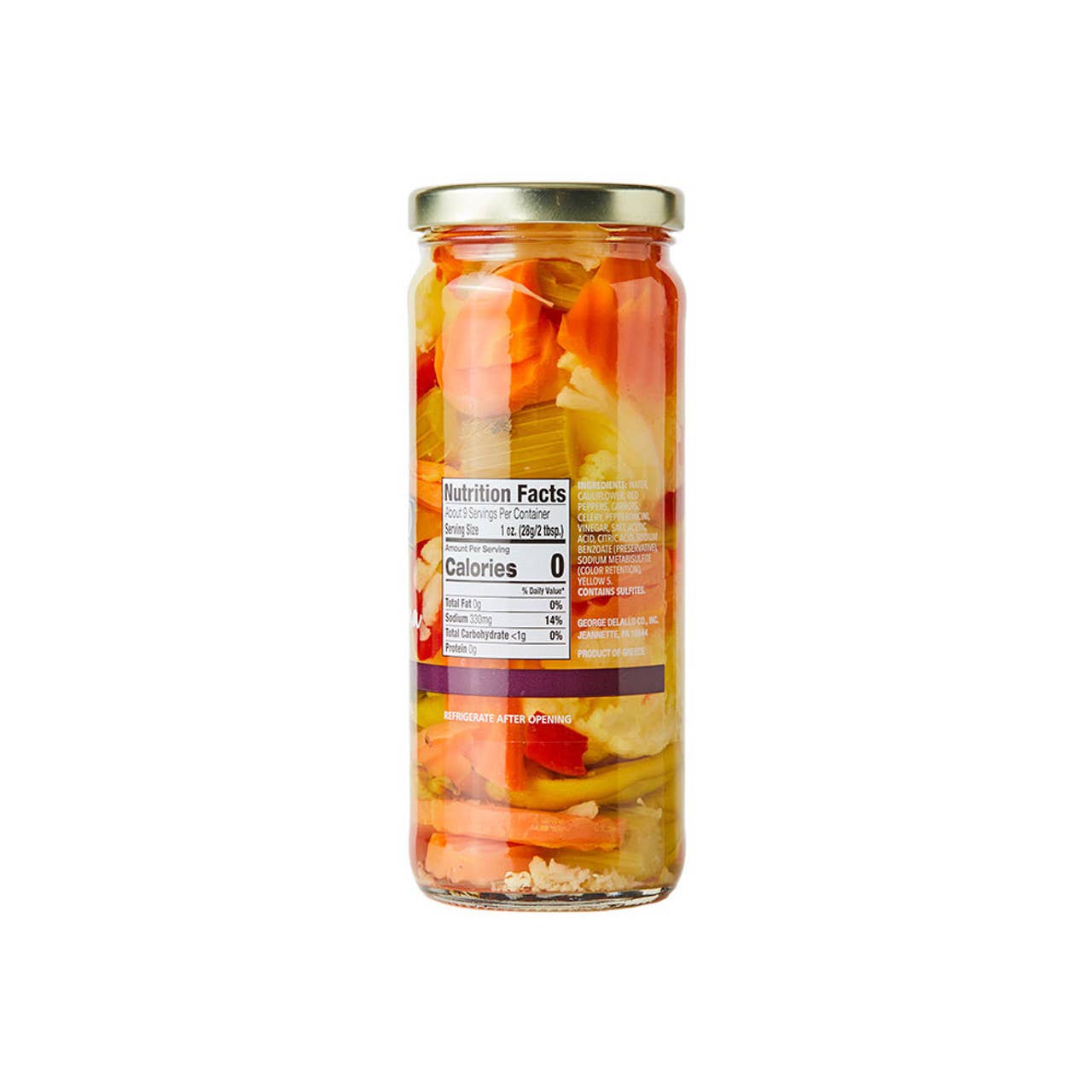 Delallo - Wholesale Pickled Vegetables - Mild Giardiniera (16 oz.)1