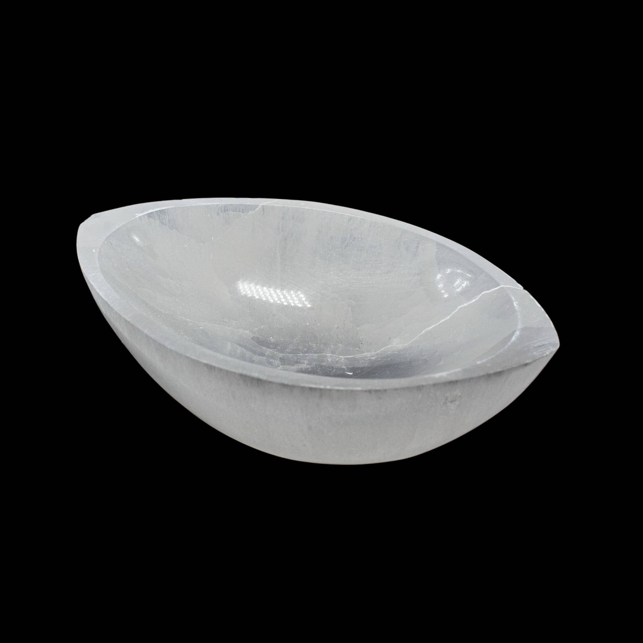 Quasar Gems USA - Wholesale Spiritual Stone/Crystal - Selenite Bowl Eye Shape 10cm0