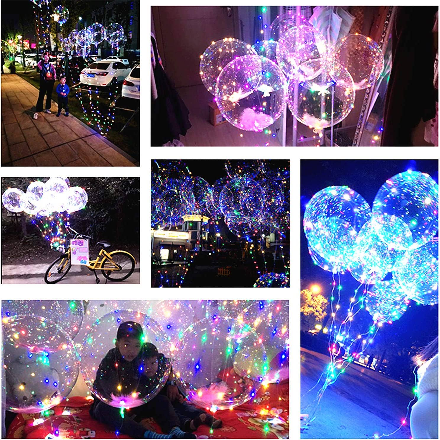SugarQuoteMeNot LLC - Wholesale Balloon - 6 Bo-Bo Balloons-String Light Style5