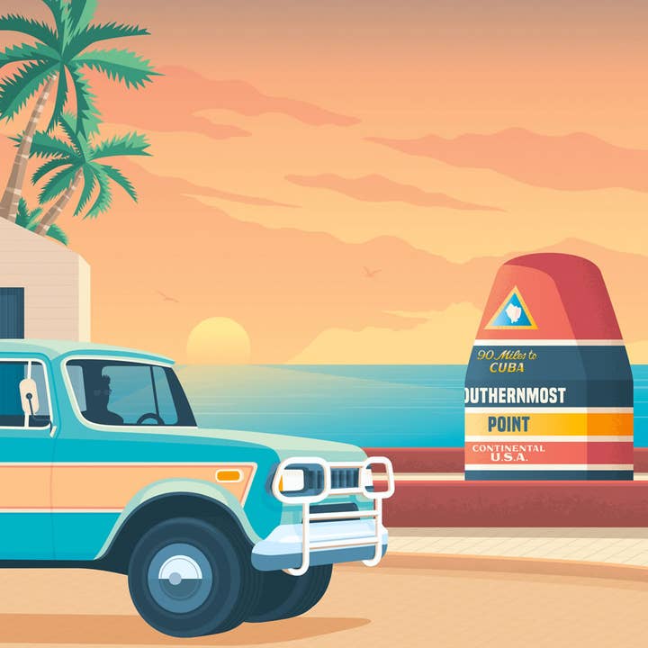 Olahoop Travel Posters - Wholesale Poster - Key West Florida - United States Travel Poster3