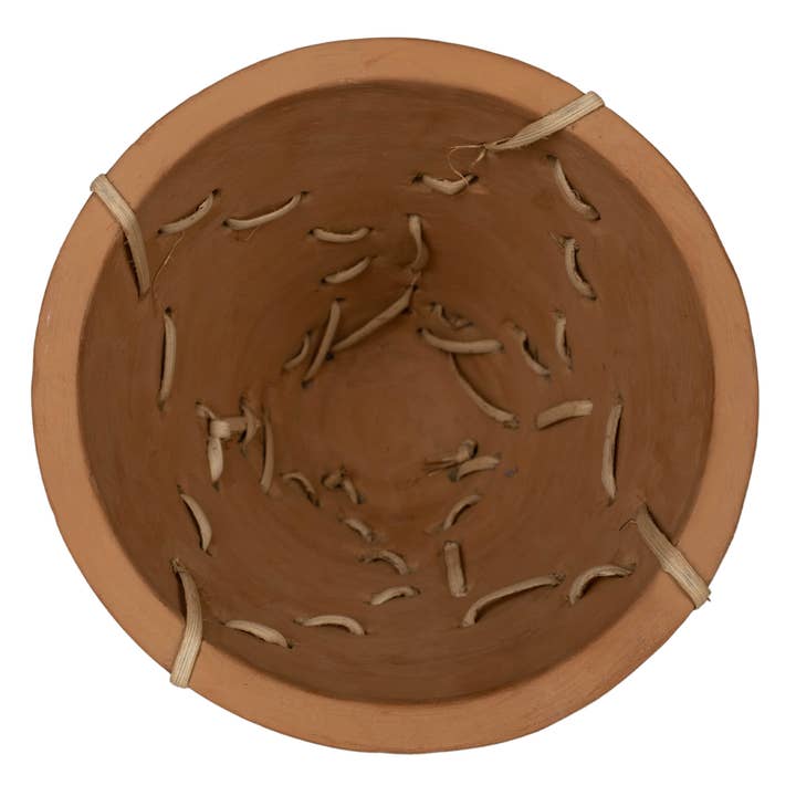 Foreside Home & Garden - Wholesale Plant Pot - SALE - Jarvis Diamond Weave Terracotta & Cane Planter Pot