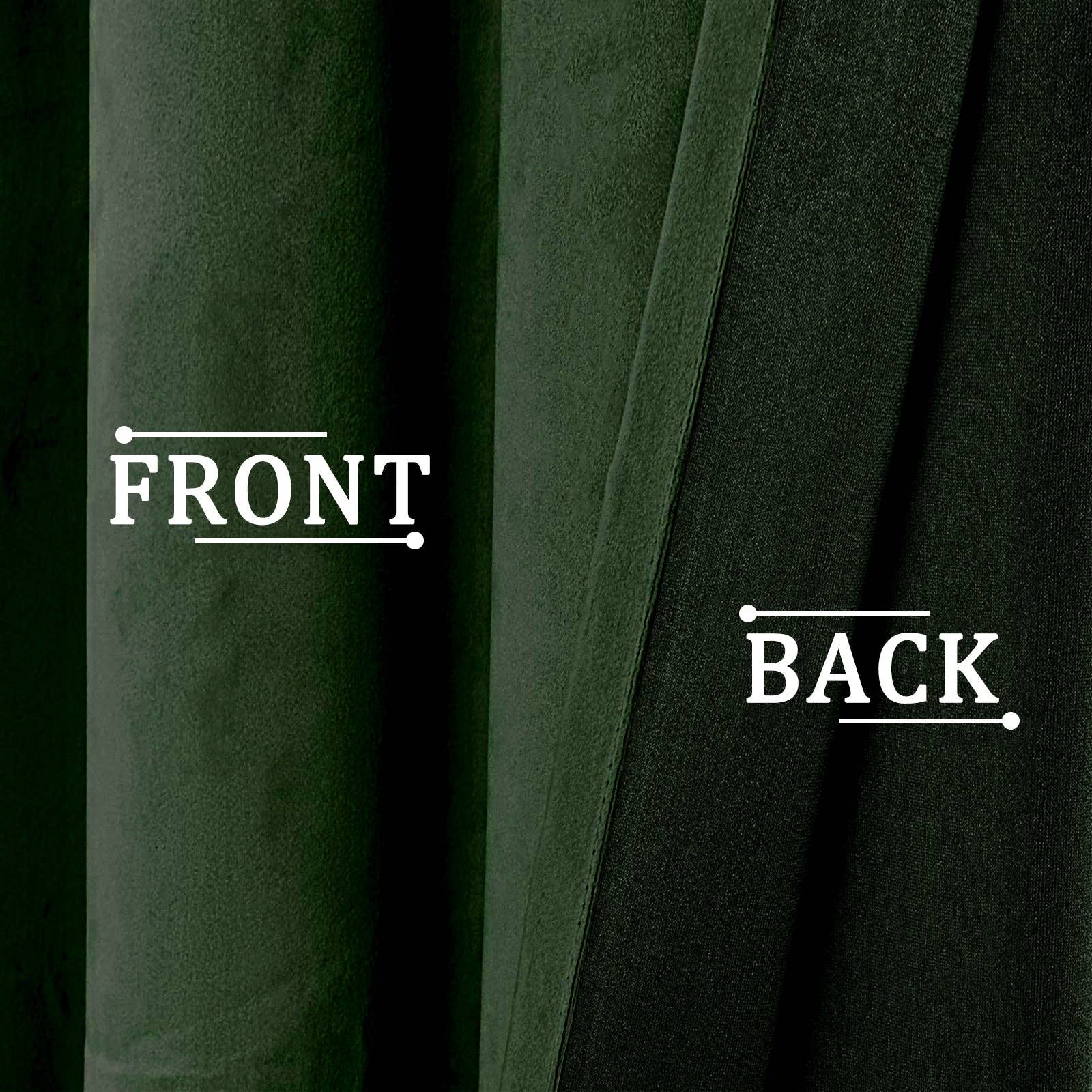 Happy Homewares – wholesale Curtain – Forest Green Velvet Blackout Eyelet Curtains - 46x54 Inch Drop - Pair2