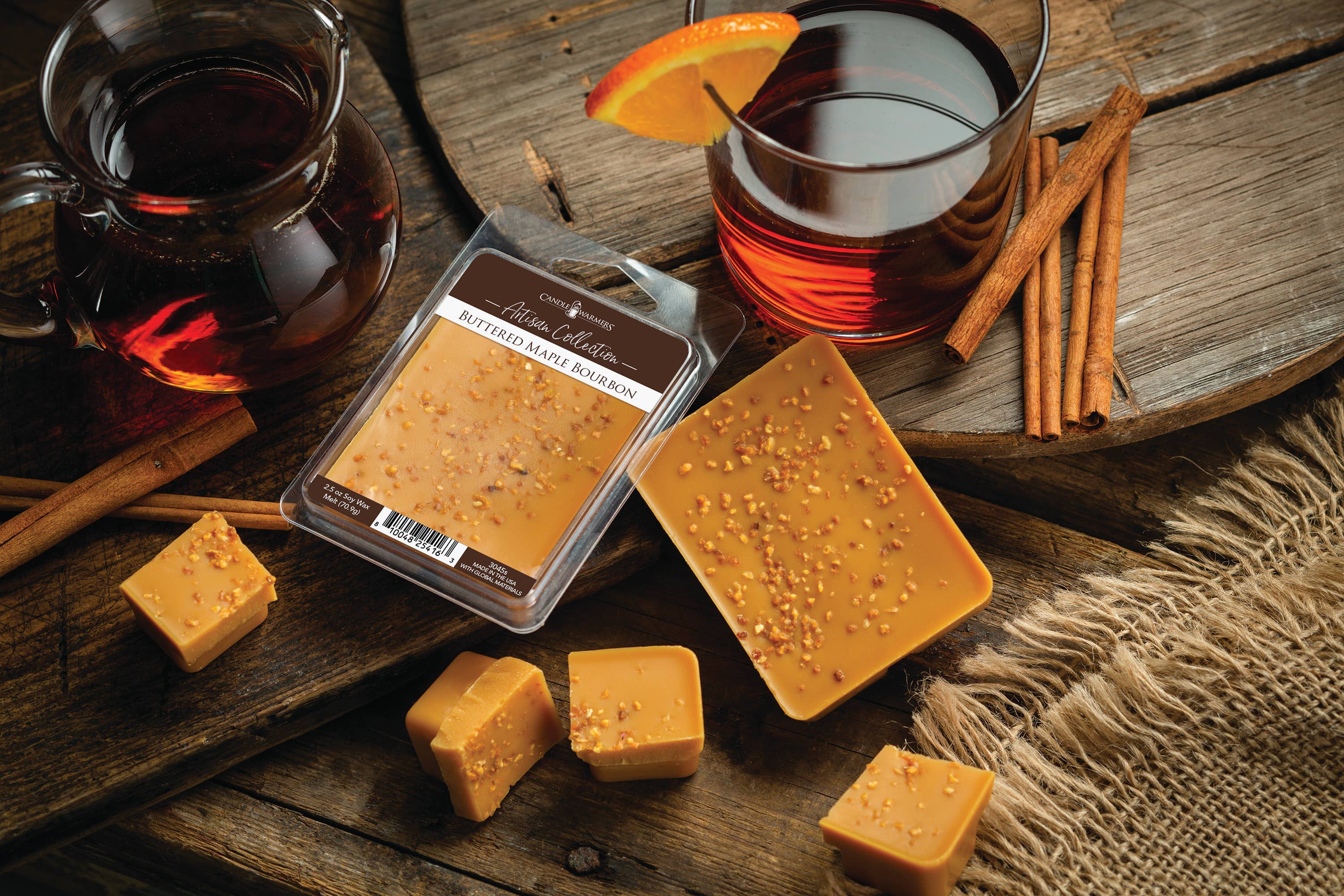 Candle Warmers Etc. - Vente Fondants - Bourbon à l'érable au beurre fondu à la cire artisanale de 2,5 oz1