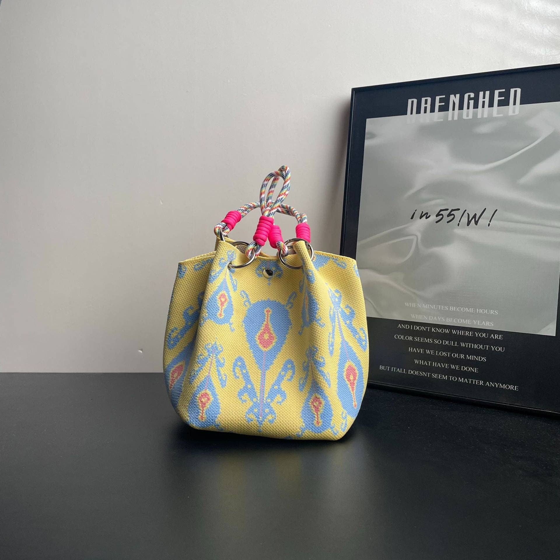 EmberLoom - Wholesale Beach Bag - Women Ikat Print Unique Beach Bag with Colorful Pattern0