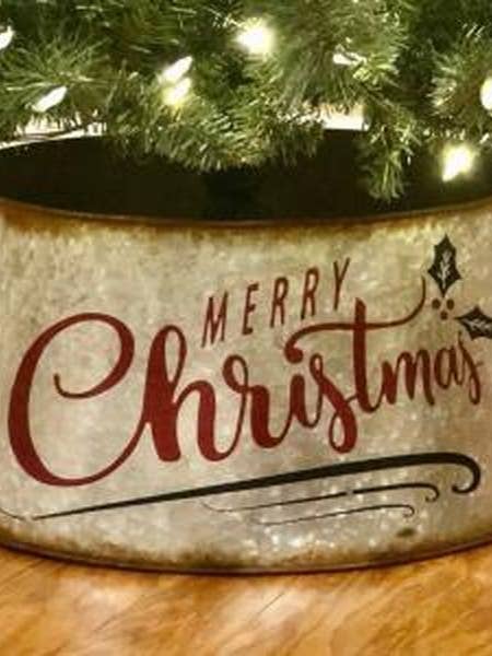 Merry Christmas Metal Tree Collar Small for wholesale by DNS Designs