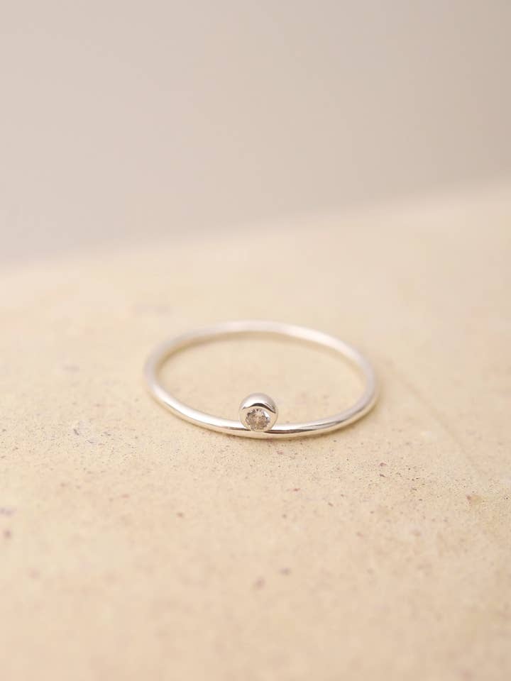 Sky Single Stone Ring - Silver for wholesale by June and Valentina