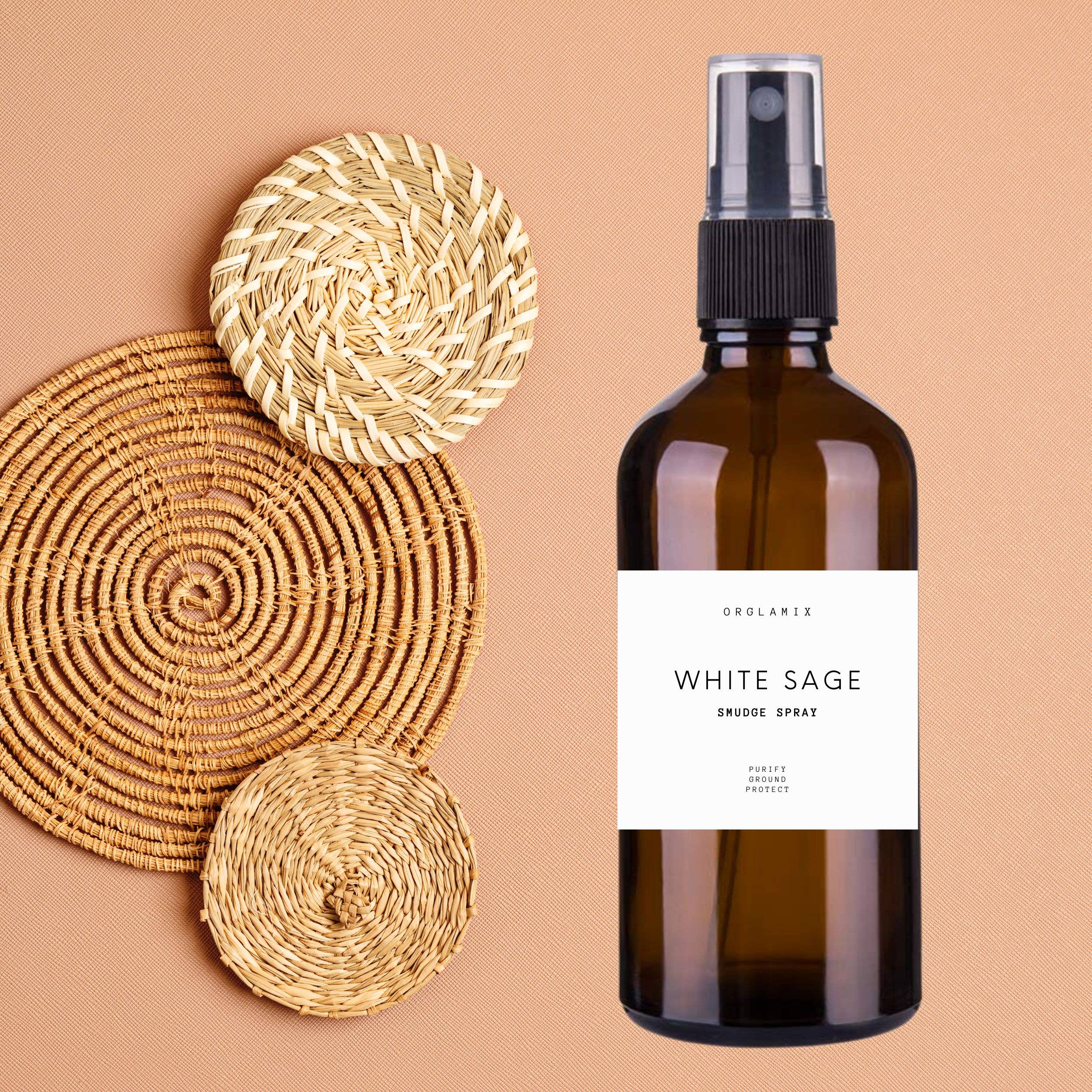 Orglamix - Vente Spray d'ambiance à la sauge - Spray de Sauge Blanche | Nettoyage d’Espaces, Objets et Cristaux5