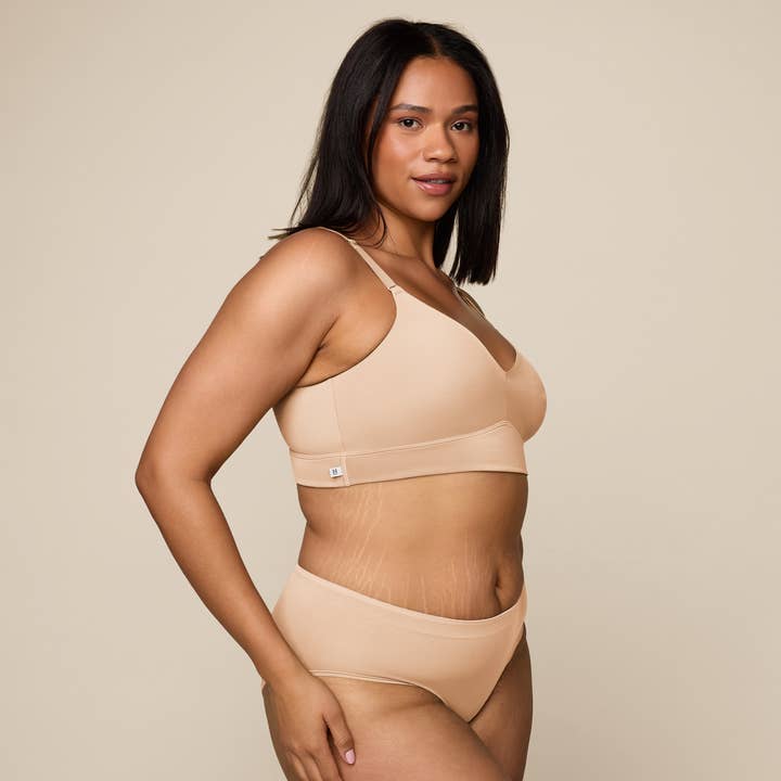 Bliss Triangle Bralette - Beige for wholesale by Harper Wilde